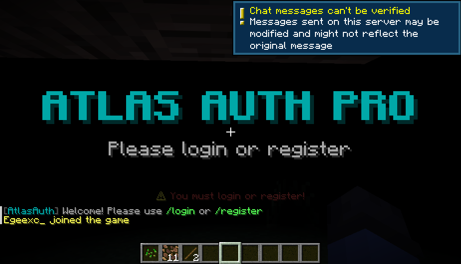 AtlasAuth Login Screen